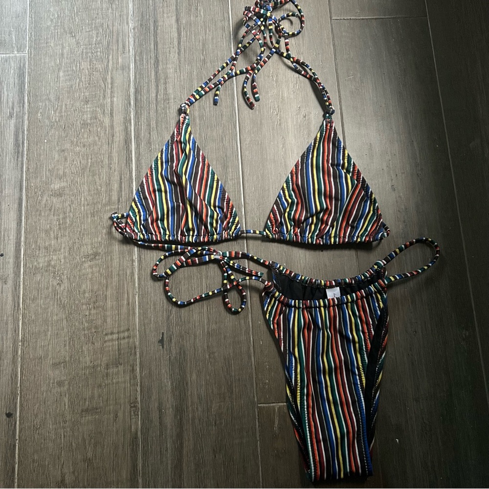 ❌SOLD❌ Heavy Manners Multicolor String Bikini